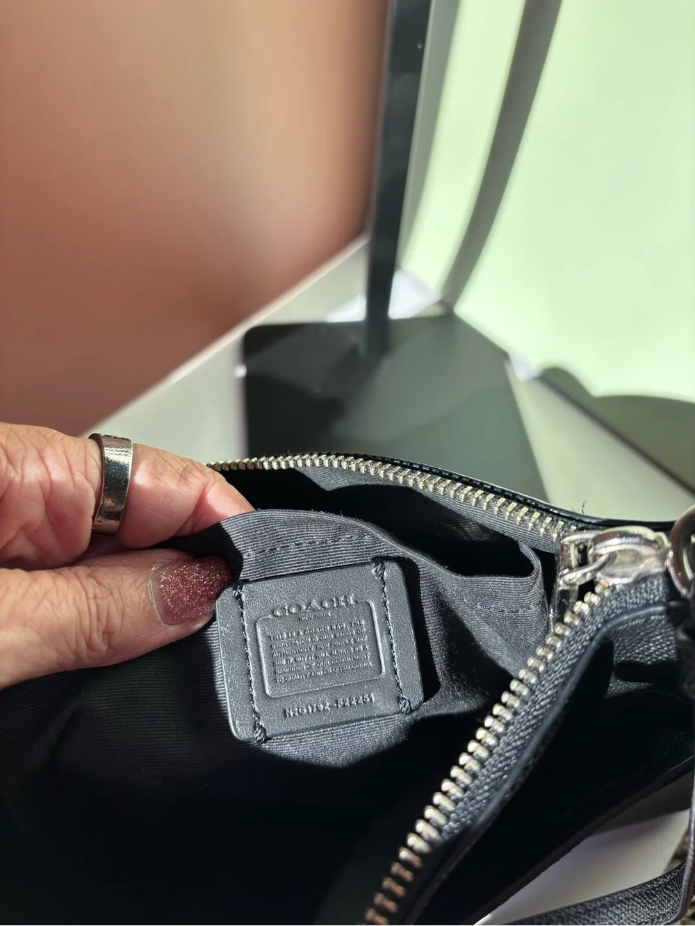 COACH East West Leather Crossbody, Style F22251 w/Hangtag